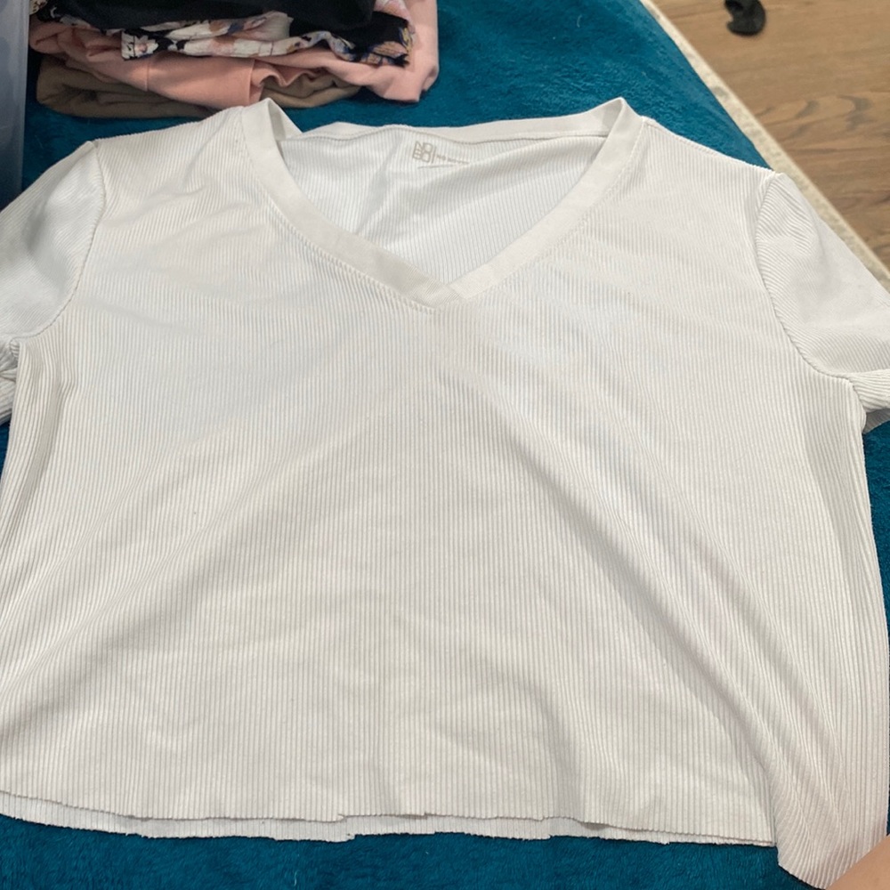 Cropped White Shirt